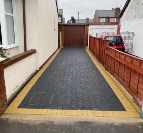 Colour Border Block Paved Driveway